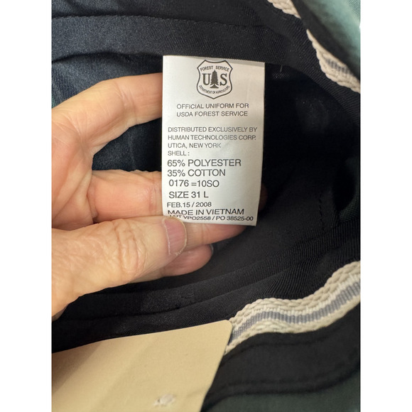 NWT Work Horse by Executive Apparel U.S. Forrest Service Pants Hunter Green 31L - Picture 6 of 9